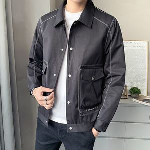 100%聚酯纤维秋装新款休闲夹克男百搭外套上衣潮 JK8826-P85控118图片