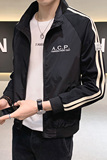 100%聚酯纤维2021秋装新款立领夹克男休闲百搭外套JK8859-P75控98，男装夹克，电商D240-242