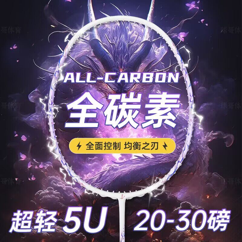 均衡之刃全碳素超轻羽毛球拍