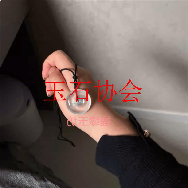 高端缅甸翡翠色高冰种平安扣白冰