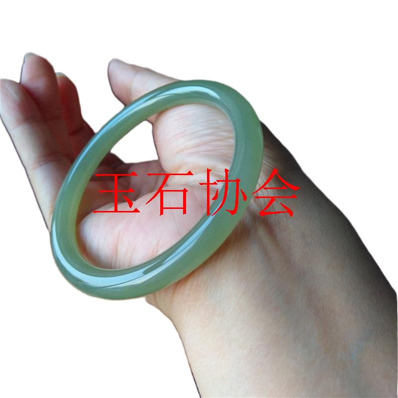 和田玉且末蓝手镯细圆条女款多种