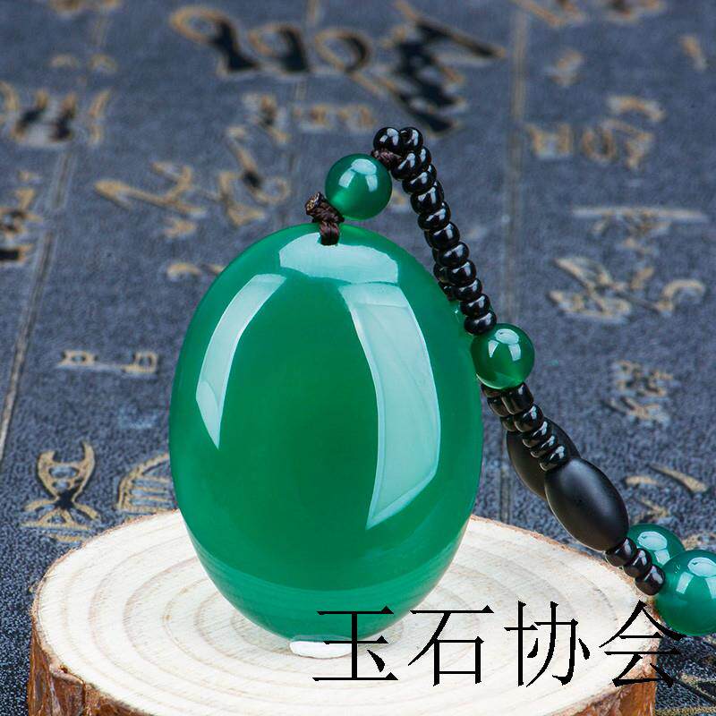 精品澳洲绿玉髓毛衣链子项链女款长款秋冬时尚百搭吊坠气质玉挂链