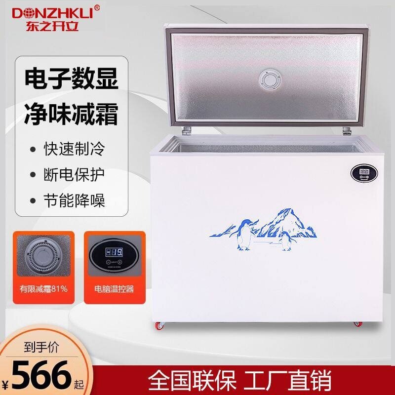东之开立冰柜家用单温小型冰柜冷冻冷藏数控冷冻柜小冰柜车载冰箱