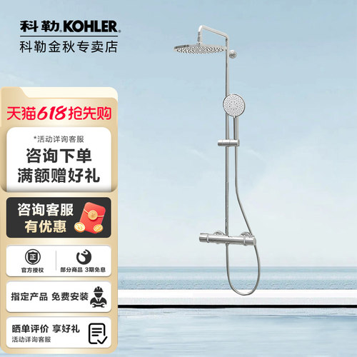 恒温淋浴花洒科勒双花洒淋浴柱