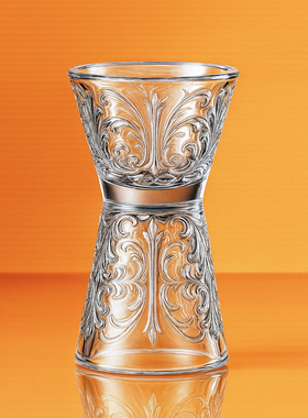 BARSOUL意大利进口无铅水晶玻璃花纹25／50量酒器盎司安士杯量杯