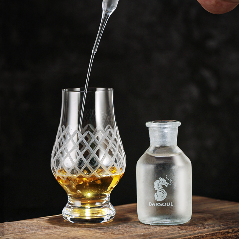 BARSOUL 无铅玻璃威士忌专用品鉴点水75ml闻香杯专用玻璃滴管滴瓶
