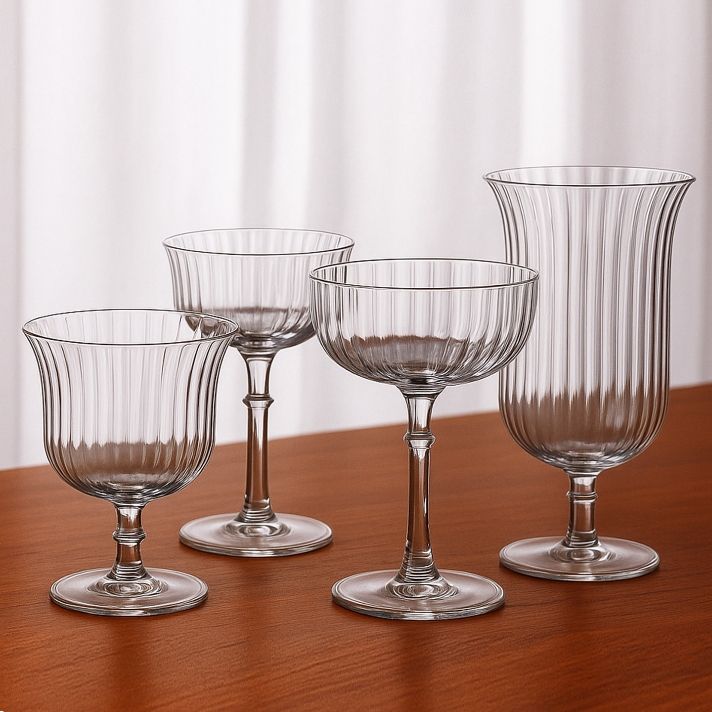 酒吧灵魂鲸鱼系列竖纹手工制作马天尼专业调酒师用金汤力鸡尾酒杯