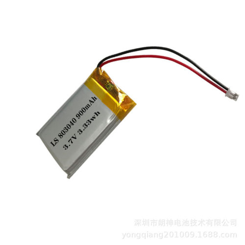 现货聚合物锂电池803040 900mAh 3.7V美容仪护眼仪电池