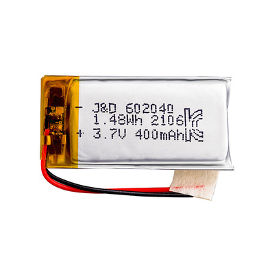 602040聚合物锂电池400mah 3.7V优势可做A品蓝牙耳机 LED灯