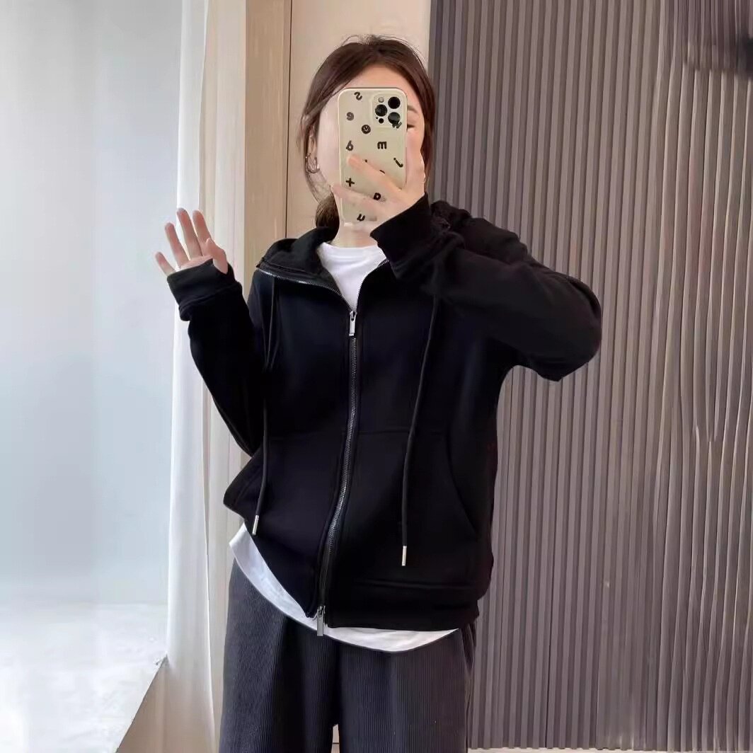 秋冬新款卫衣女加厚加绒韩版学院风卫衣连帽外套时尚减龄绒衫