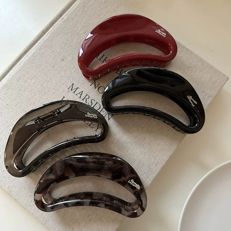 韩国新款半圆加厚耐摔高品质抓夹复古百搭发夹发量多大抓夹鲨鱼夹