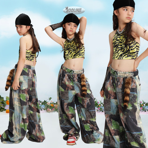 儿童爵士舞演出服女童hiphop