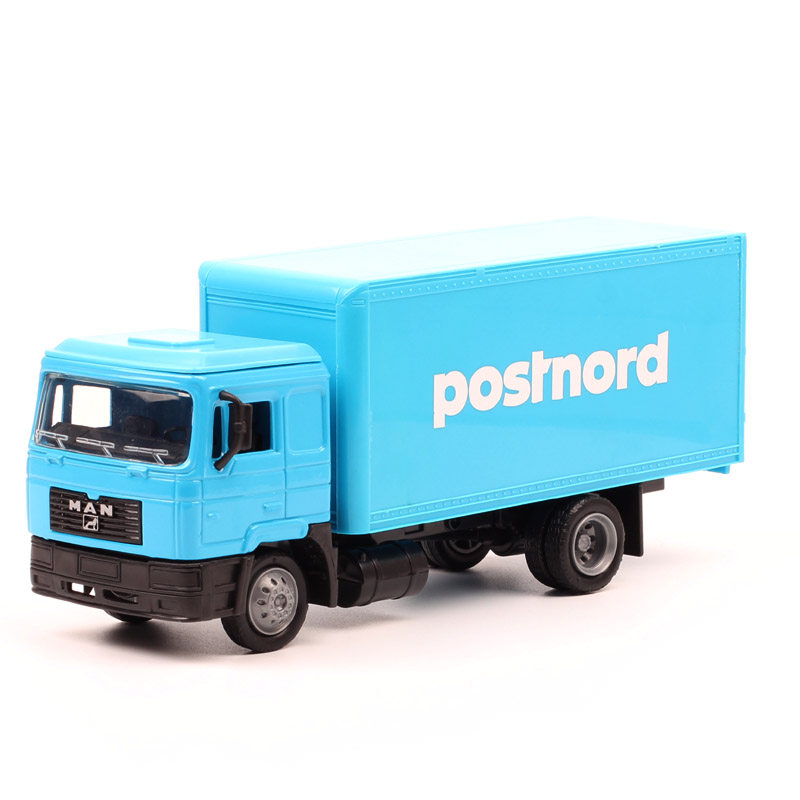 宝柏1:43瑞典邮政德国man卡车集装箱货柜合金仿真汽车模型运输车