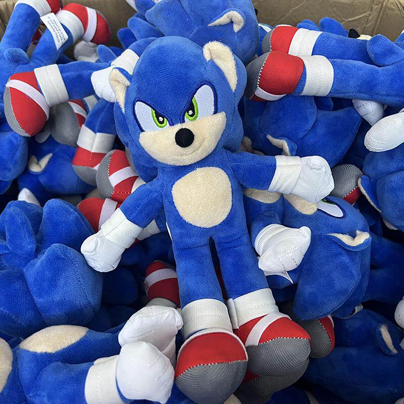 出口单超音鼠毛绒玩具公仔蓝色索尼克Sonic卡通动漫玩偶音速小子