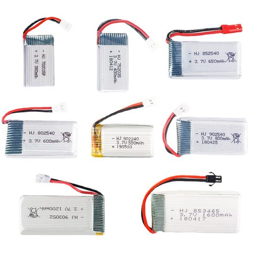 3.7V 500mAH锂电池遥控四轴飞机电池空对空插头802540