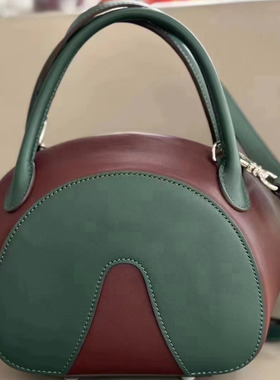 2025年新款高级时尚女包油蜡牛皮纯手工腊线缝制手提单肩斜跨