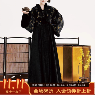 青子衿雪落霓裳 原创汉服女秋冬新款新中式汉元素国风通勤套装