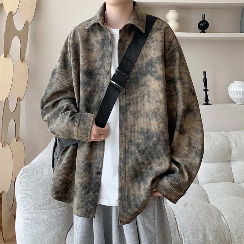 男士宽松加肥加大码复古外套潮