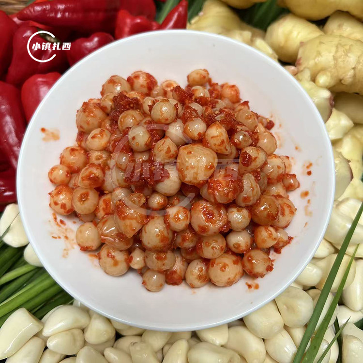 扎西小镇泡椒风味辣椒酱泡小蒜500g袋装云南特产即食下饭菜包邮