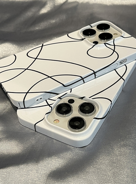 iPhone16promaxins极简风线条适用苹果14手机壳iphone13promax新款菲林防摔12女软壳11X华为荣耀vivo小米oppo