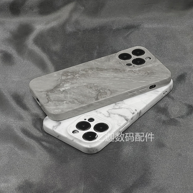 适用于苹果iphone16ProMax大理石纹高档适用于苹果14手机壳iphone13promax超薄12菲林新款简约软