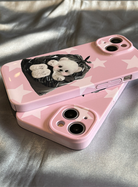 iPhone16promaxins粉星星小狗适用苹果14P手机壳iphone13promax菲林新款12全包套软壳11华为荣耀vivo小米oppo