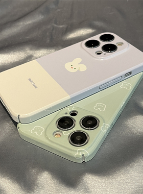 iPhone16promaxins拼色兔头适用苹果14手机壳iphone13promax超薄12新款硬壳网红软壳11X华为荣耀vivo小米oppo