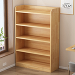 实木书架靠墙一体可移动储物柜子落地置物架儿童简易家用收纳书柜
