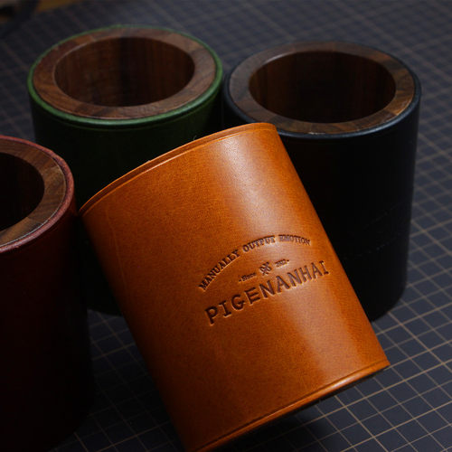 笔筒笔筒PIGENANHAI创意真牛皮