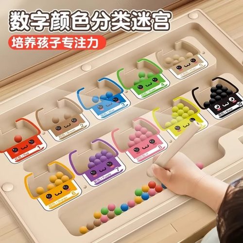 磁力磁性走珠数字迷宫玩具