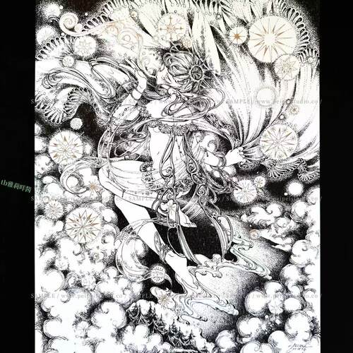 台湾peipei Riso孔版印刷 星辰系列画作 星风