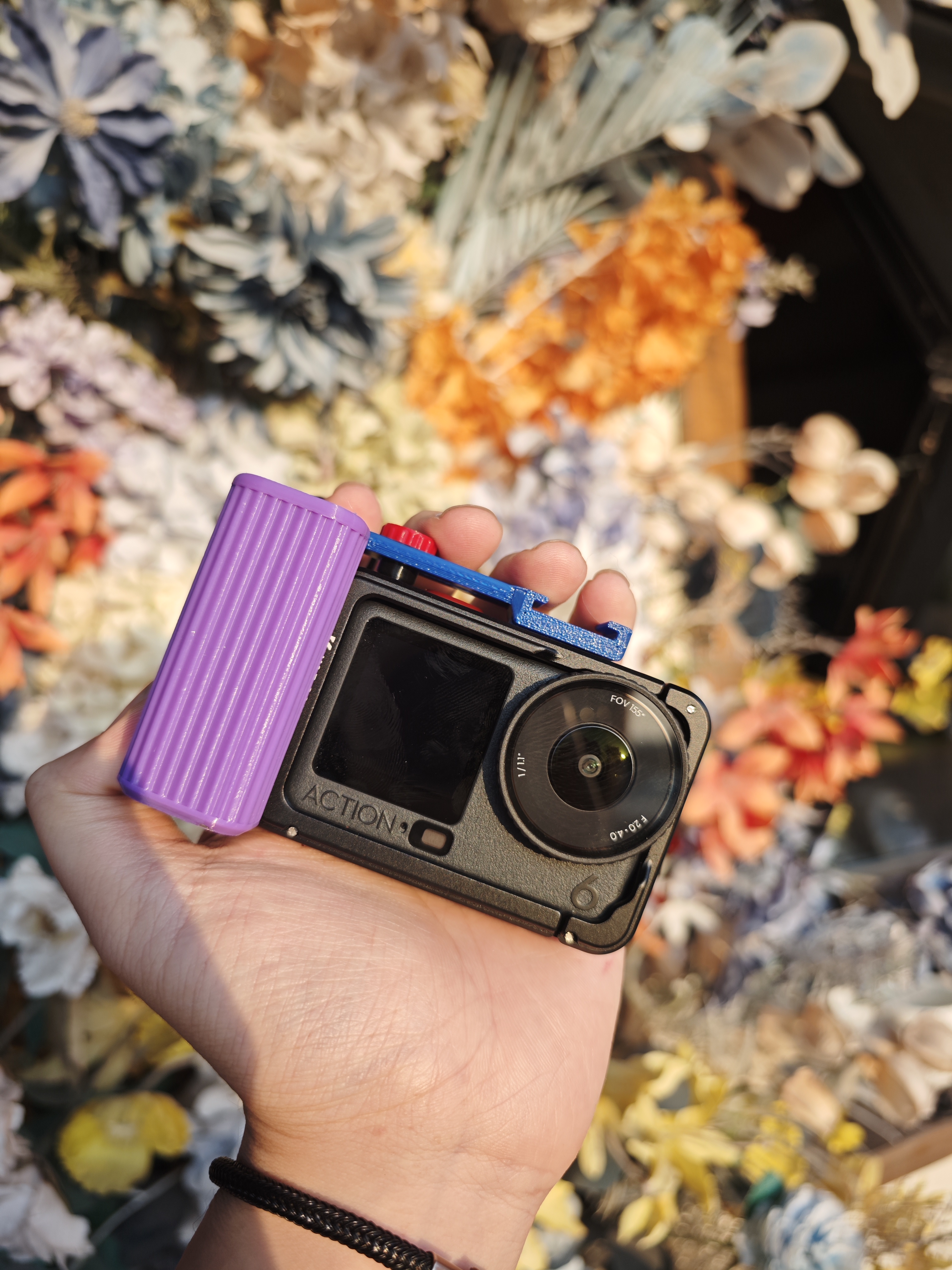 【阿民摄影】Action6街拍套装配件3d打印定制运动相机手柄快门