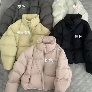 2025羽绒服女肯豆风加厚新款短款立领鸭绒外套泡芙软糯时尚25606