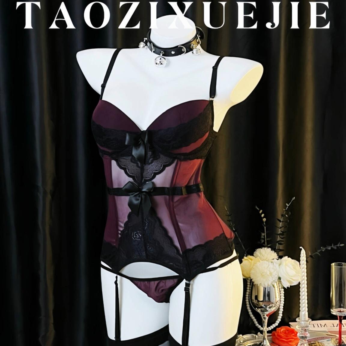 欧美性感吊袜带套装内衣