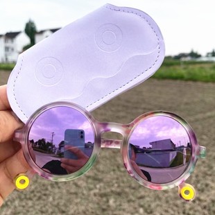 OLIVIO防紫外线亲子婴儿童太阳镜偏光遮阳镜新生宝宝墨镜椭圆方形