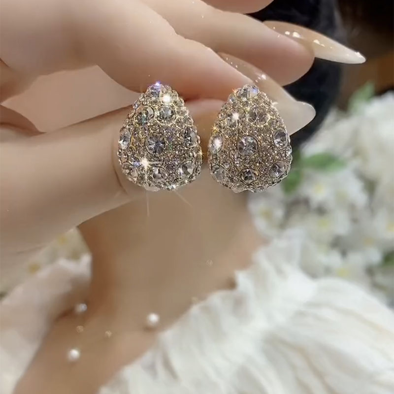 微镶满钻轻奢耳环耳钉