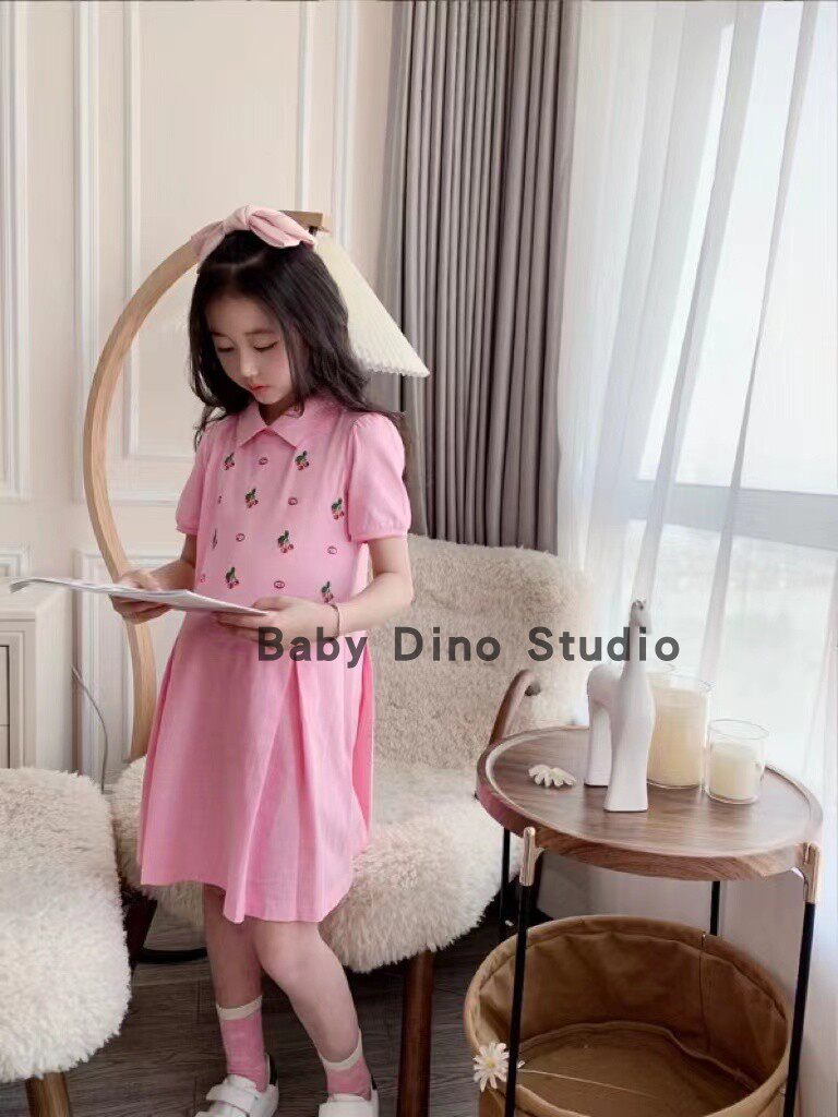 女童连衣裙甜美运动夏季小樱桃