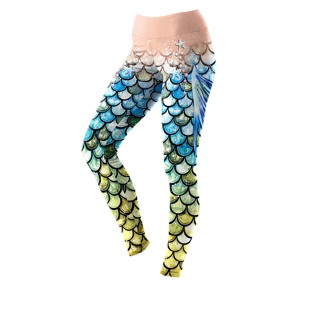 cosplay美人鱼裤女士浮潜泳衣瑜伽运动裤游泳衣潜水服水母沙滩裤8