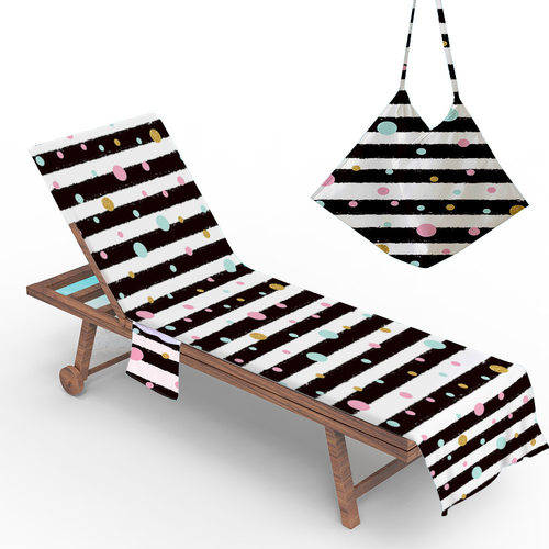 几何系列印花躺椅罩毛巾包海边