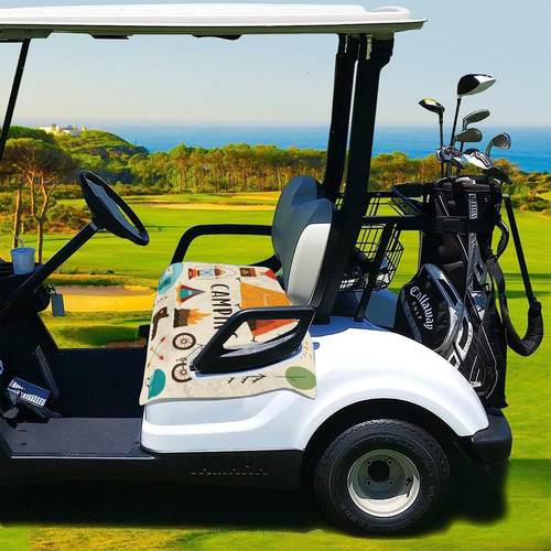 高尔夫球车座毛巾毯车座椅套清洁安装方便高尔夫球野营款坐垫套20