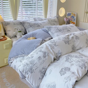 定制订做英国纯棉四件套Double澳洲Queen床笠美国Kingsize被套210