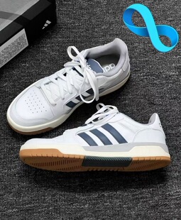 adidas板鞋复古耐磨低帮白蓝JQ3925