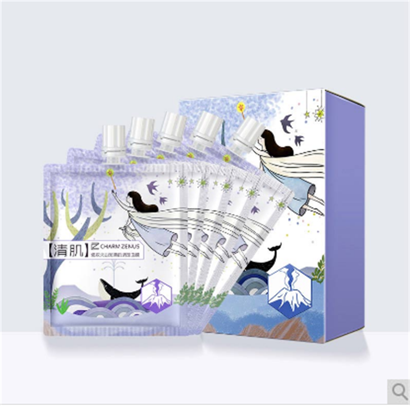 瓷妆火山泥清肌调理面膜5片装 晨安醒肤苦参保湿晨安醒肤正品黑泥