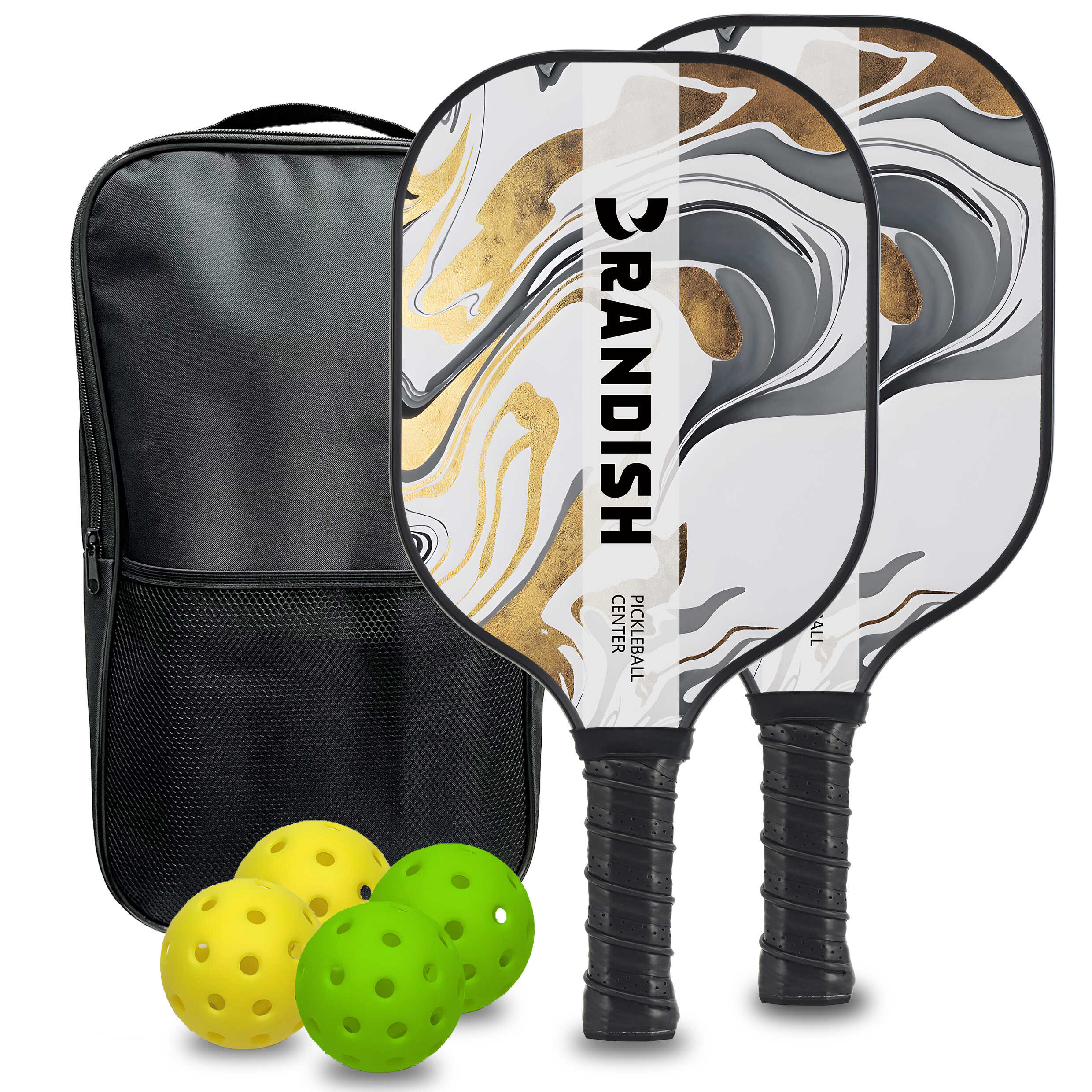 班迪思匹克球拍套装玻纤超轻入门