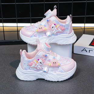 儿童运动鞋春秋2025新款女童小白鞋男童软底板鞋透气百搭休闲鞋潮