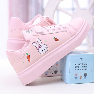 小白鞋 韩版 秋冬板鞋 女大童鞋 运动 女童板鞋 子透气粉色秋鞋 2025新款