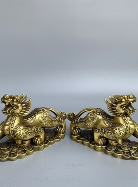 纯铜貔貅一对客厅装饰品