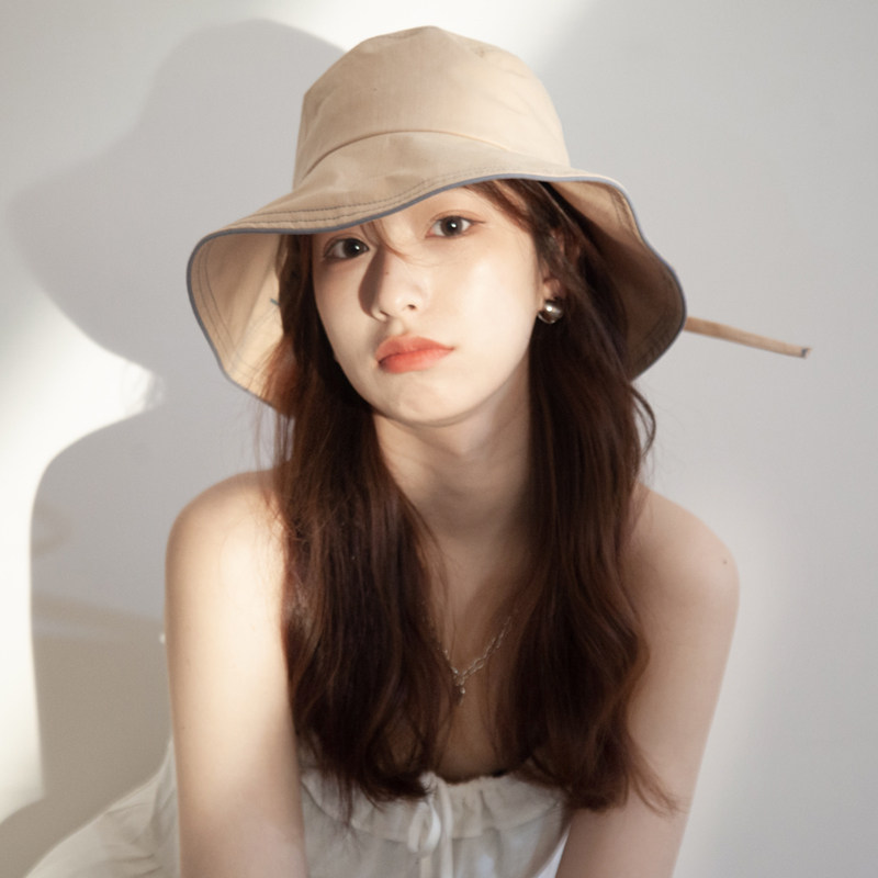 LIEVSI TOM 양산 선택 여성용 여름 큰 챙 어부 모자 시리즈 단색 다용도 묶음 및 방풍 가능