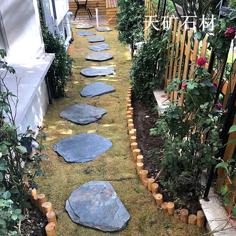 汀步石天然青石板铺路石花园草坪石踏步石垫脚石庭院石材防滑地砖|ruв категории награду материалов, керамическая плитка, старинного кирпича (включая культуры камень) - от Buy2taobao.com для оказания профессиональной услуги покупки агента Taobao