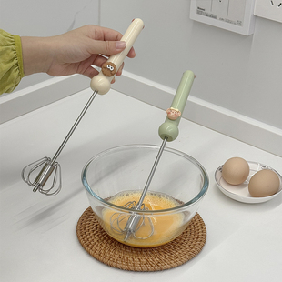半自动打蛋器家用搅奶油不锈钢手动鸡蛋打发搅拌器商用烘焙打蛋棒